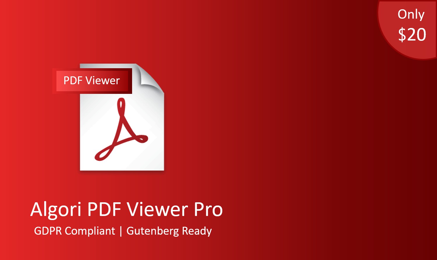 Algori PDF Viewer Pro for WordPress Gutenberg