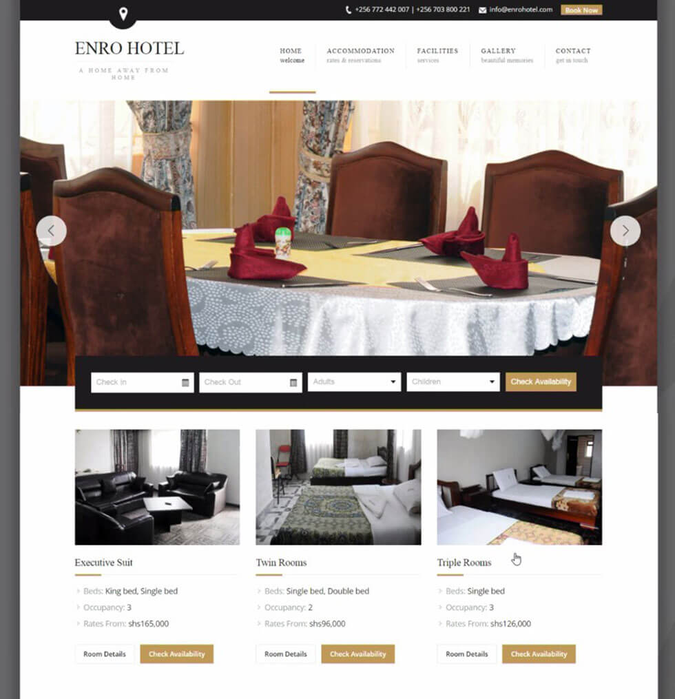 Enro Hotel Website