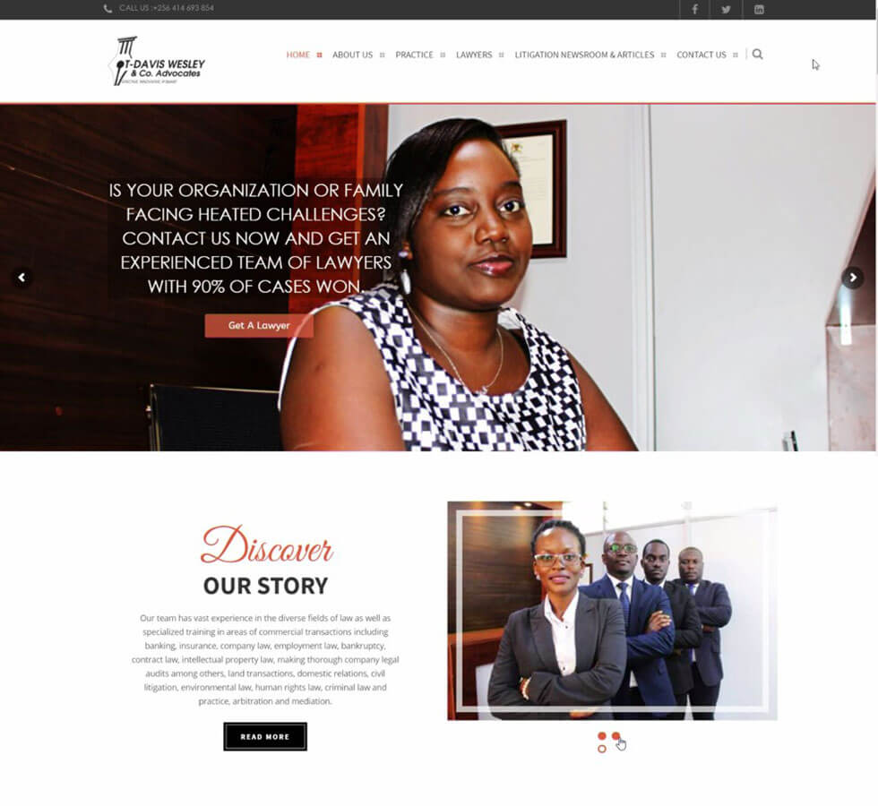 T-DavisWesley Law Firm Website